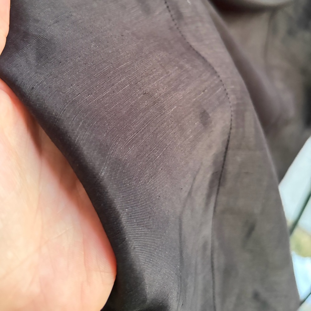 🆕 FRAME Noir Puff Sleeve Mini Dress S/P Black Viscose Linen Blend Party Office - Picture 13 of 17